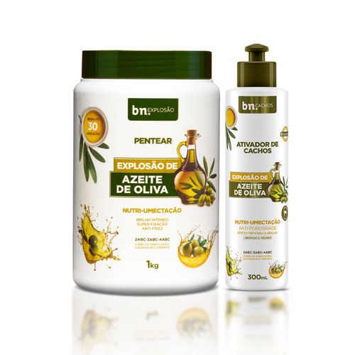 Kit Creme de Pentear Azeite de Oliva + Ativador | bn.Cachos